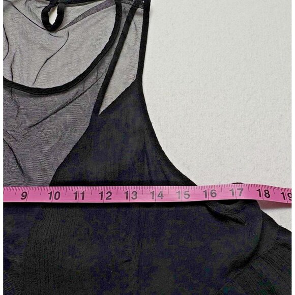 MUSTARD SEED Women Sheer Back V Neck Top Sleeveless Pullover Sz L Black 6-7 - Picture 8 of 10